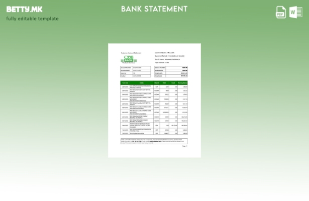 модерен стил Танзанија CRDB извод од банкарска сметка верзија на зборот шаблон